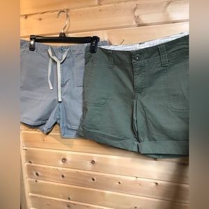 2 pairs of twill old navy shorts. Size 8